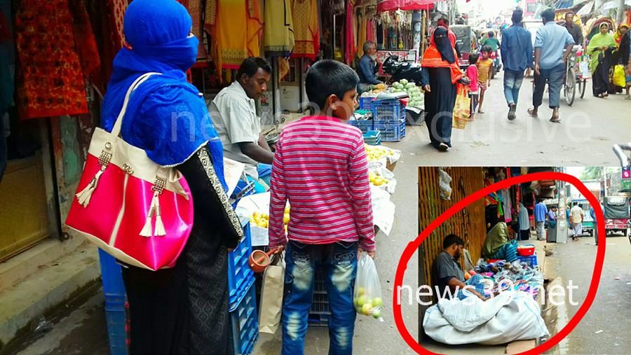 হকারদের দখলে জয়পাড়ার ফুটপাত