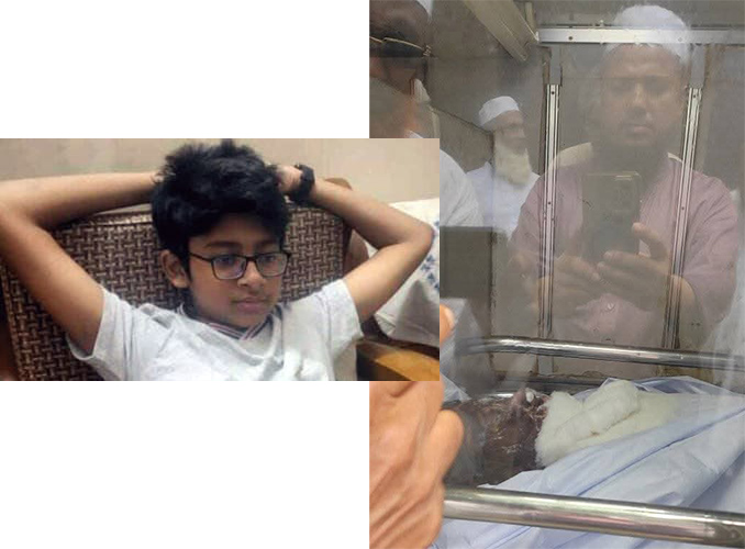 সোনাহাজরায় মাইলস্টোন স্কুলে বিমান দুর্ঘটনায় নিহত আয়ানের দাফন